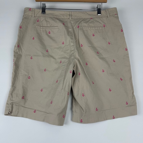 Charter Club Women’s Embroidered Anchor Print Shorts – Size 16 - Picture 2 of 5